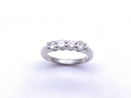 Platinum Diamond 4 Stone Ring 0.59ct