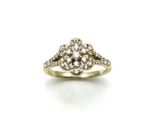 14ct Diamond Cluster Ring Est 0.50ct