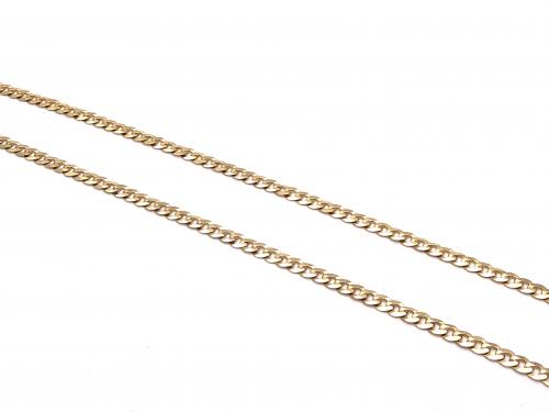 9ct Yellow Gold Flat Curb Chain 20 inch