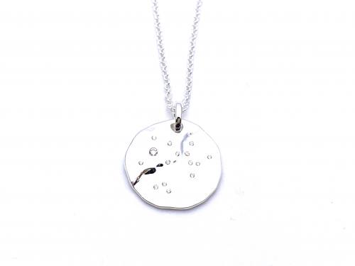 Silver CZ Sagittarius Zodiac Pendant & Chain