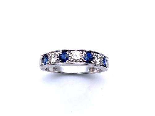 18ct Sapphire & Diamond 7 Stone Ring