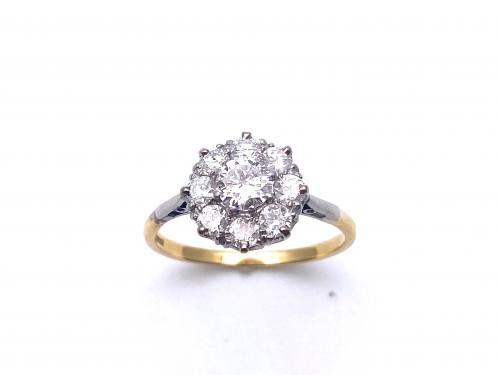 18ct Diamond Cluster Ring