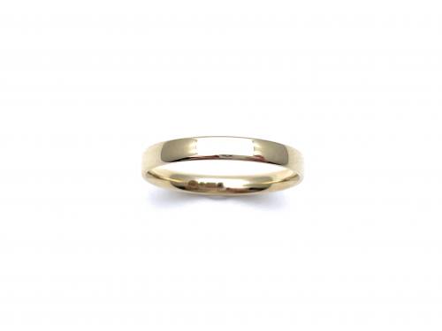 9ct Yellow Gold Slight Court Wedding Ring 2.5mm O