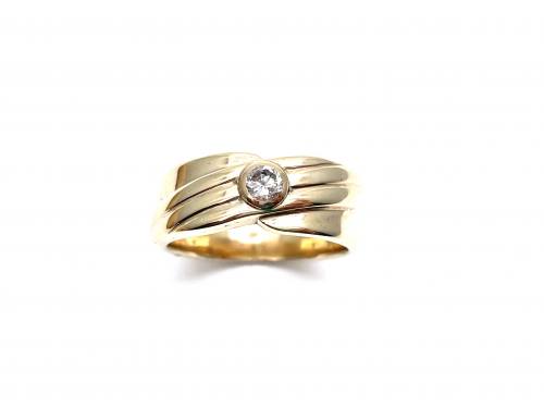 14ct Yellow Gold Diamond Band Ring