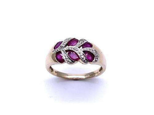 14ct Ruby & Diamond Dress Ring