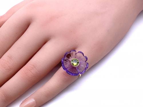 Sophie Joanne Amethyst Flower Ring