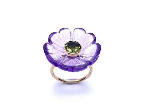 Sophie Joanne Amethyst Flower Ring