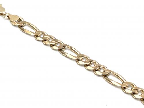 9ct Yellow Gold Figaro Bracelet