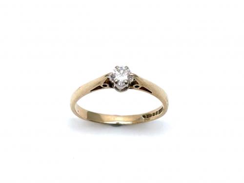 9ct Yellow Gold Diamond Solitaire Ring
