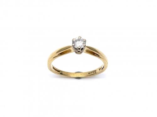 18ct Yellow Gold Diamond Solitaire Ring