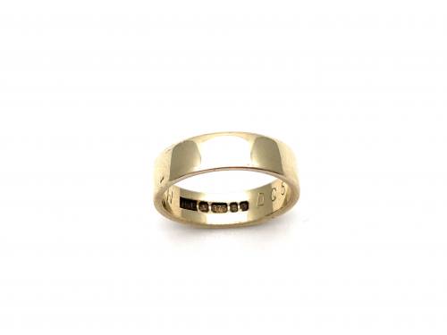 9ct Yellow Gold Flat Wedding Ring 4.5mm