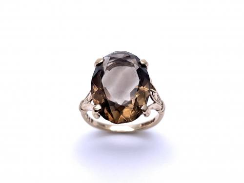 9ct Yellow Gold Smokey Quartz Ring