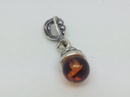 Silver Amber Pendant