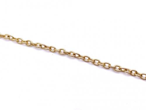 9ct Yellow Gold T-Bar Bracelet 7 1/4 In