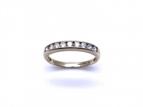 9ct Yellow Gold CZ Eternity Ring