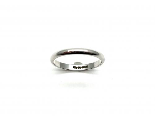 9ct White Gold 2mm Wedding Ring