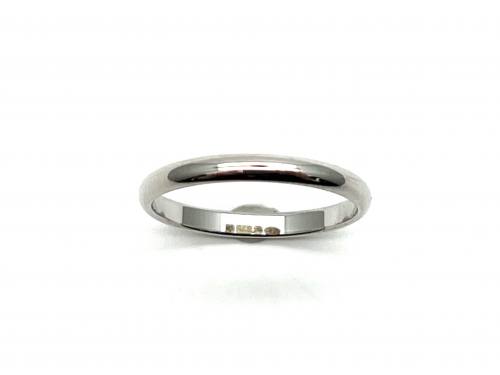 9ct White Gold Wedding Ring 2mm