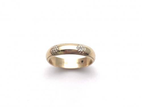 9ct Yellow Diamond Wedding Ring
