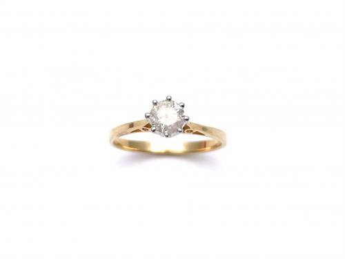 18ct Diamond Solitaire Ring 0.59ct