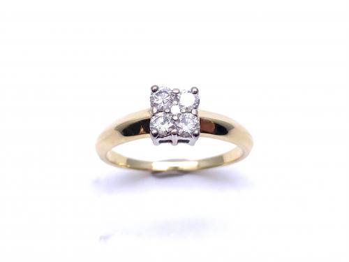 18ct Diamond Cluster Ring Est 0.50ct