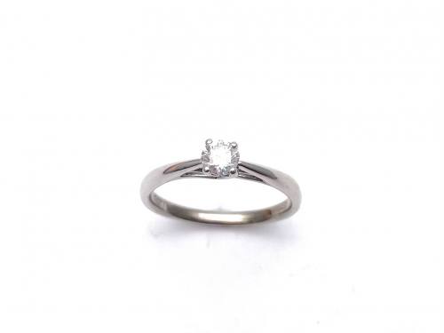 9ct White Gold Diamond Solitaire Ring