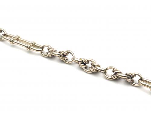 9ct Yellow Gold Fancy Bracelet 9 inch