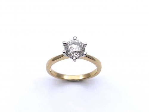 18ct Yellow Gold Diamond Solitaire Ring 1.41ct