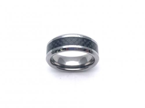 Tungsten Carbide Ring With Black IP Plating 6mm