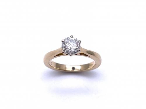 18ct Yellow Gold Diamond Solitaire Ring