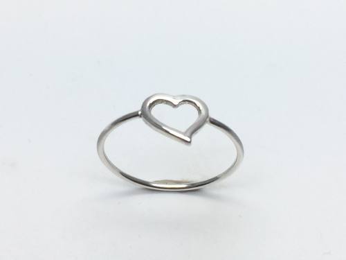 Silver Cut Out Heart Ring