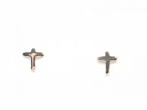 Silver Cross Stud Earrings