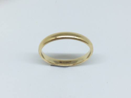 9ct Yellow Gold Court Wedding Ring 2.5mm  L