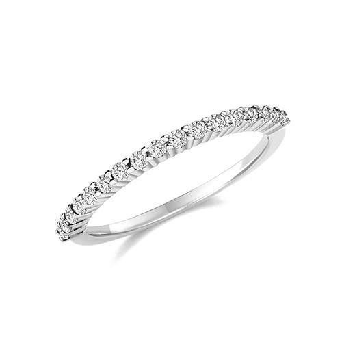 Silver CZ Eternity Ring Size L