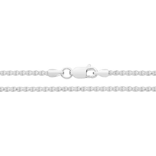 Silver Spiga Anklet Chain 10 Inch