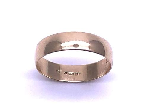 9ct Yellow Gold Plain Wedding Ring 5mm