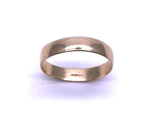 9ct Yellow Gold Plain Wedding Ring 4mm