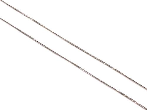 9ct White Gold Fine Curb Chain