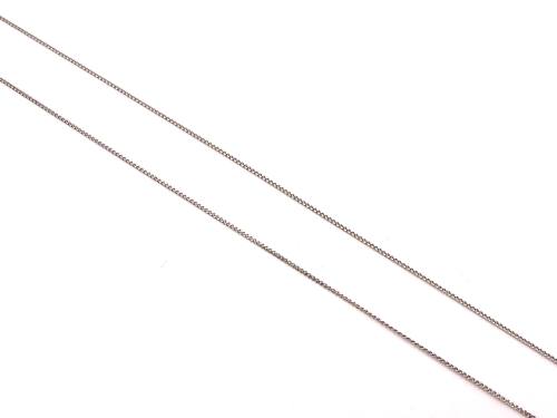 9ct White Gold Fine Curb Chain