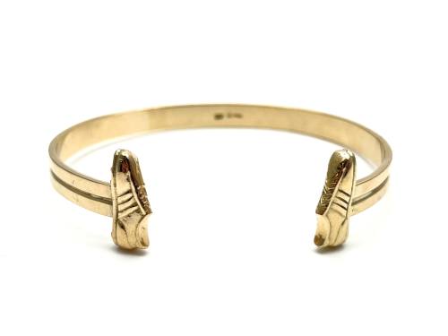 9ct Football Boot Torque Bangle