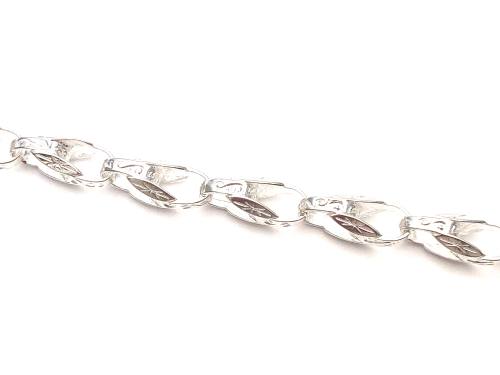Silver Tulip Bracelet 8 Inch
