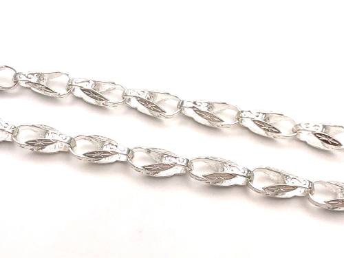 Silver Tulip Necklet 22 Inch