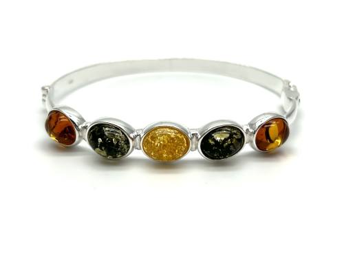 Multi Amber 5 Stone Bangle