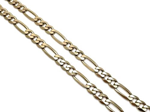9ct Yellow Gold Figaro Chain 22 inch