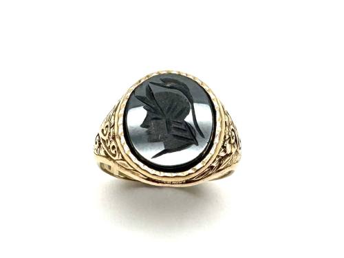 9ct Yellow Gold Heamatite Ring