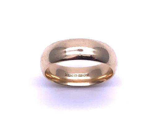 9ct Yellow Gold Plain Wedding Ring 5mm