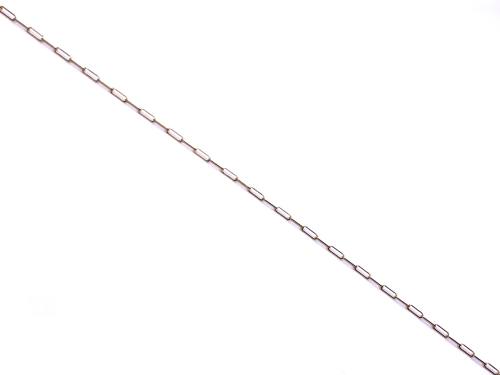9ct Yellow Gold Paperclip Anklet 10 inch