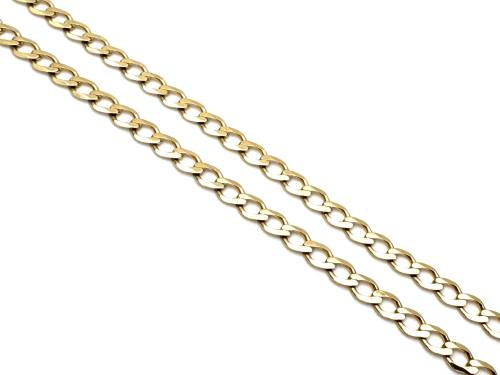 9ct Yellow Gold Flat Curb Chain 18 inch