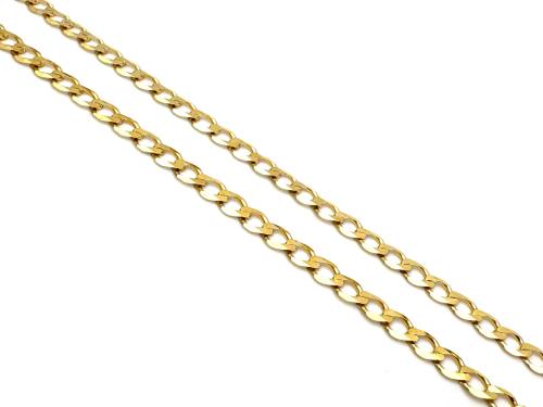 9ct Yellow Gold Flat Curb Chain 24 inch
