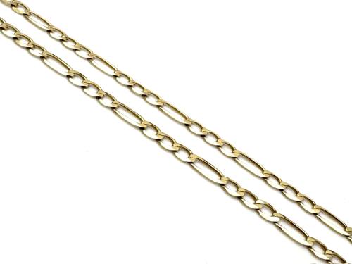 9ct Yellow Gold Figaro Chain 18 inch