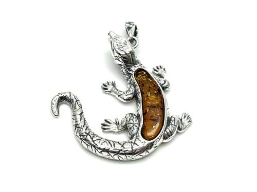 Amber Comodo Dragon Pendant